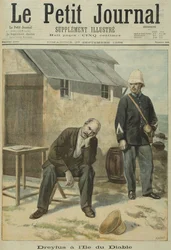 Alfred Dreyfus (1859-1935) en la Isla del Diablo, de Le Petit Journal, 27 de septiembre de 1896